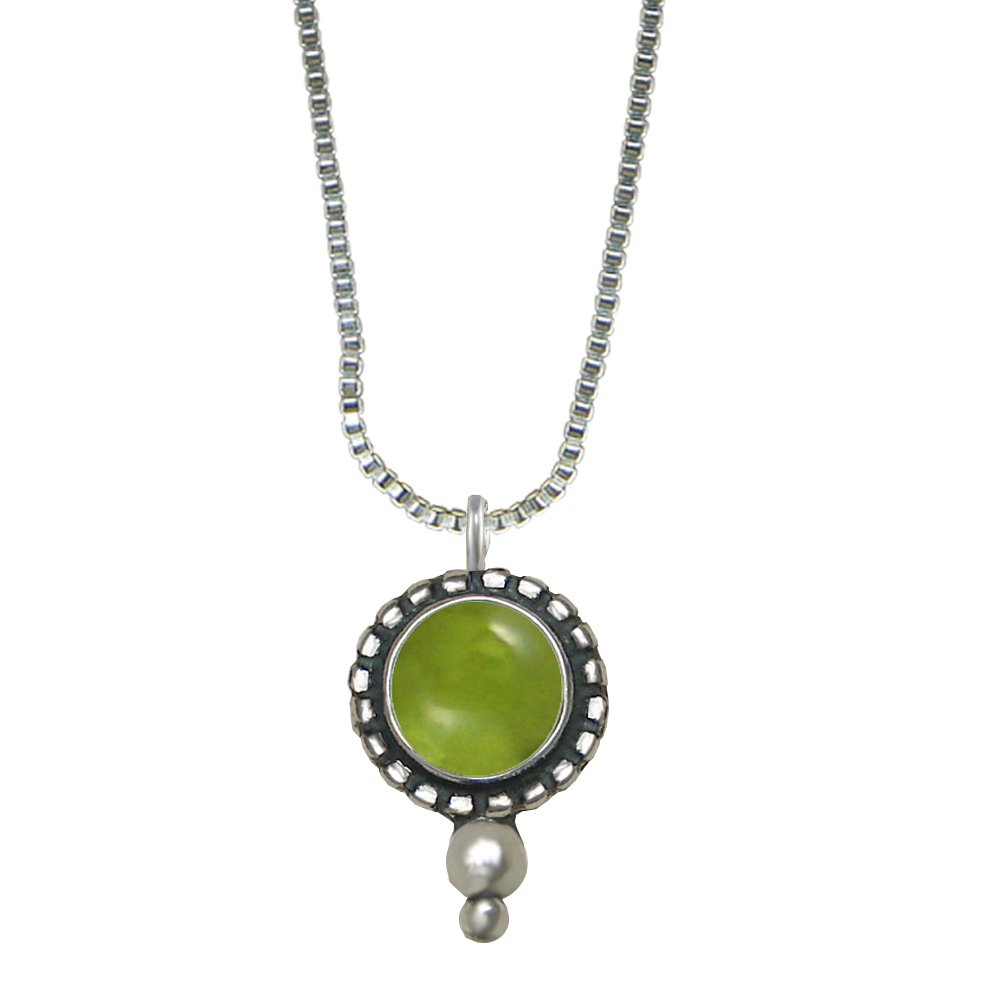 Sterling Silver Little Peridot Pendant Necklace